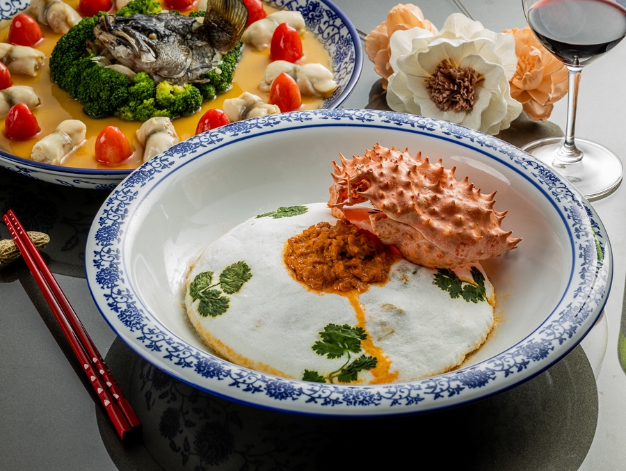 850近快失傳的「白雪桂花蟹」，經青青餐廳團隊第四代再次搬出，老菜新吃！