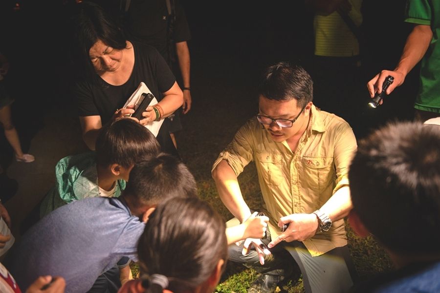 90005 「六福莊夏夜探險 暑期親子營隊」，由專業老師帶領大家在夜間探索動物生態，拜訪星空