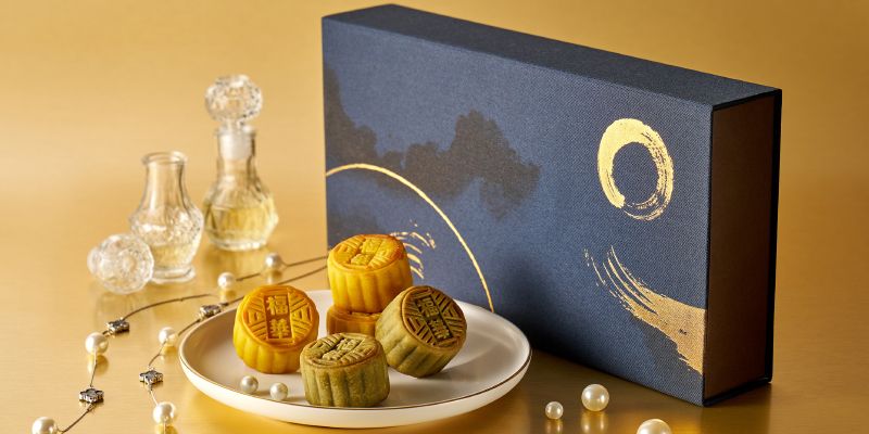 皓月禮盒 奶皇月餅 桃山餅皮與香甜奶黃的結合,入口濃郁香醇