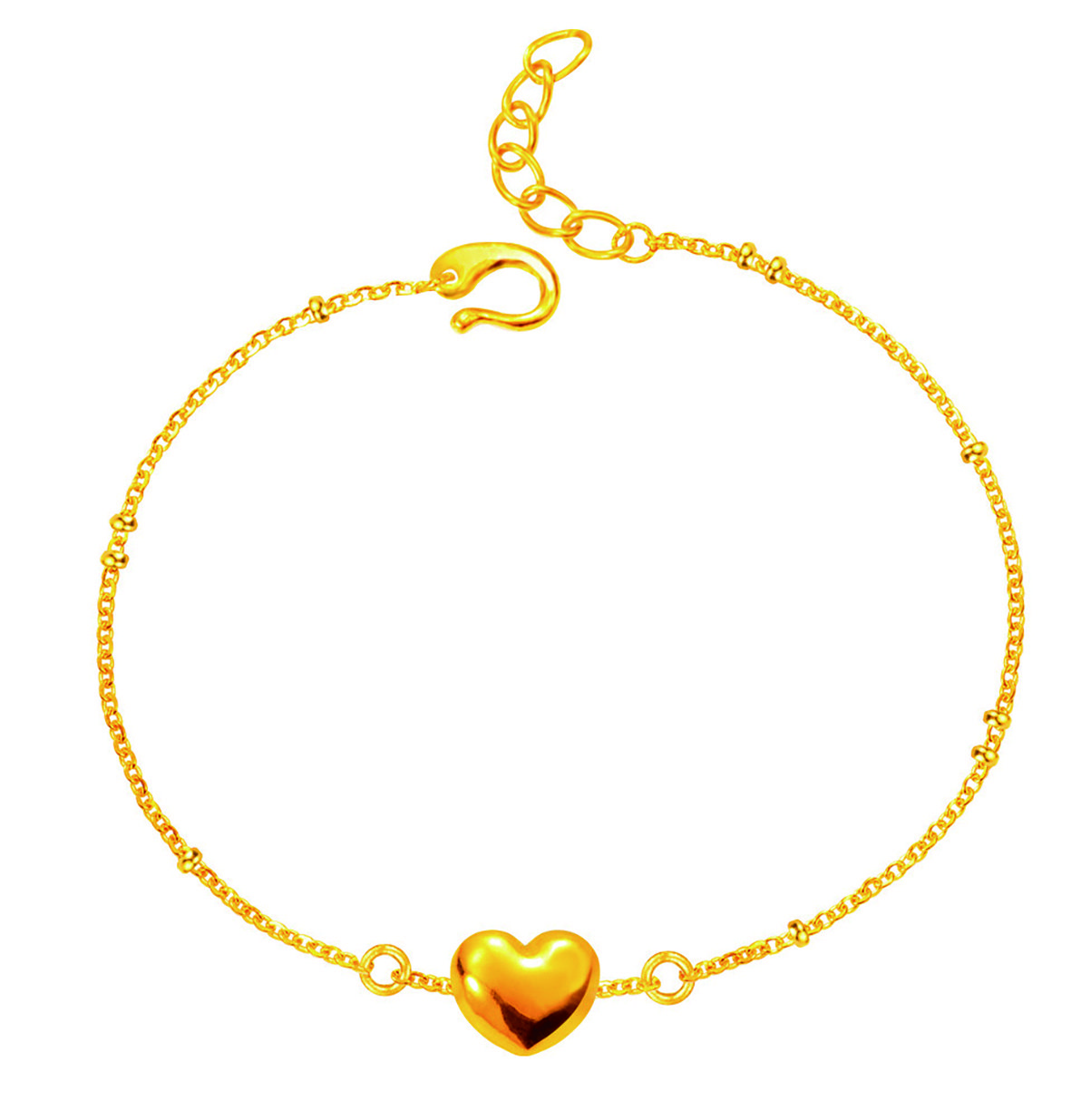 大葉高島屋情人節推薦 真愛密碼 小真心硬金手鍊9,500元