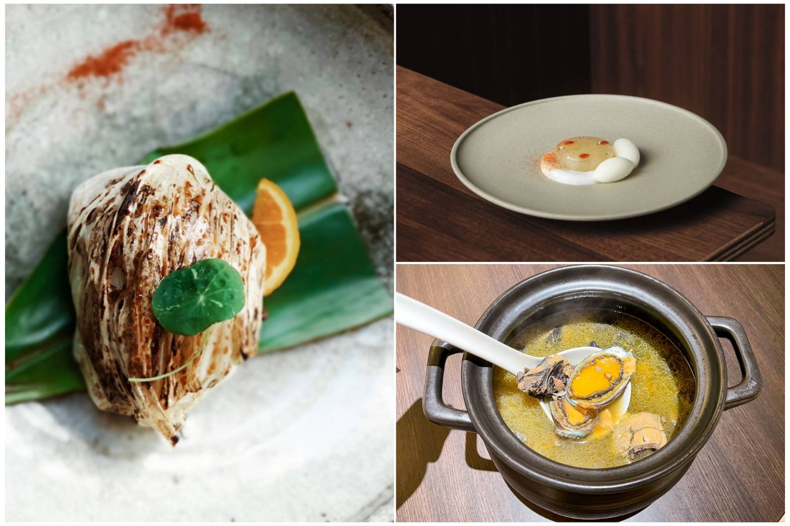 季風、hugh Dessert Dining （右上）及小酌之家（右下）是臺北三家新入選必比登推介的店家。