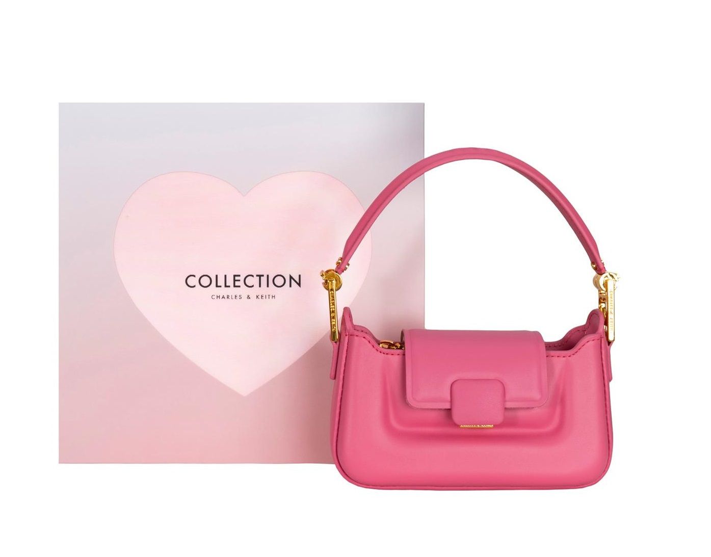 微風情人節：breezeonline Charles Keith 七夕限定告白禮盒 Koa 方釦腋下包 推薦價3,990元