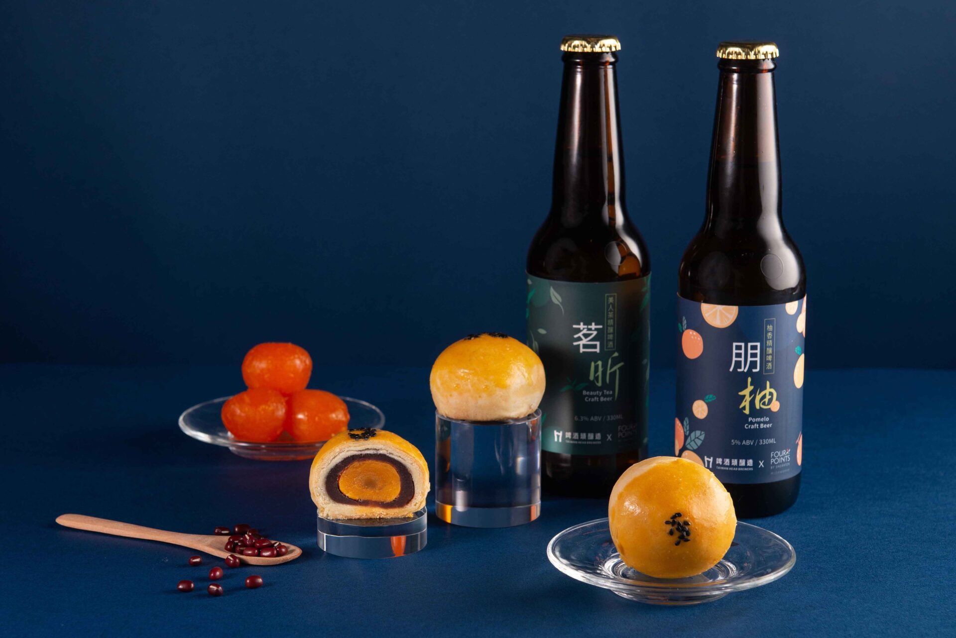 林口亞昕福朋喜來登酒店x啤酒頭釀造「喜 昕 戀月」中秋禮盒形象照