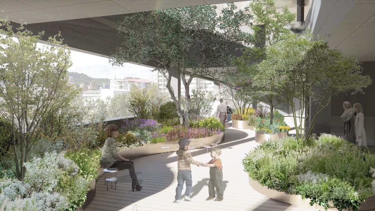 誠品生活新店│2f 4f野花園｜以台灣海拔原生植物設計。(3d示意圖)