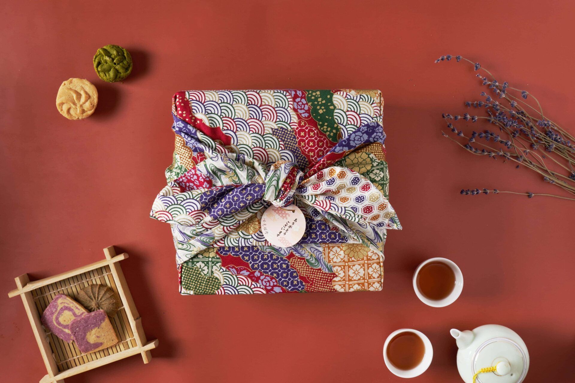 2023中秋月餅禮盒推薦／七見櫻堂：十五月見－風呂敷綜合餅乾禮盒