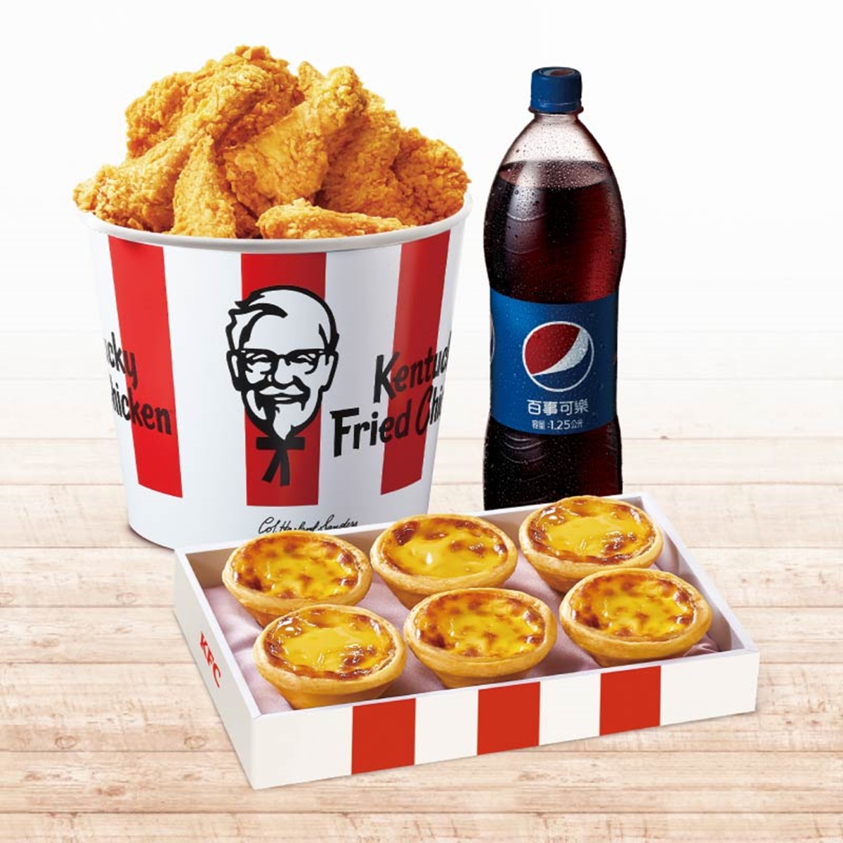 【新聞稿圖說三】肯德基「雙十連假桶」歡慶團聚優惠限時下殺55折，只需399元即可享有，邀你與家人朋友連假期間共享美味