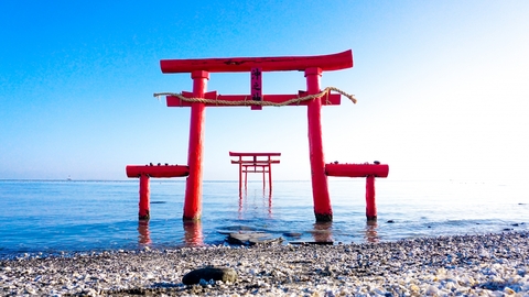 【letsgojp樂吃購！日本】日本九州九州佐賀縣太良町大漁神社三鳥居「海中神社」
