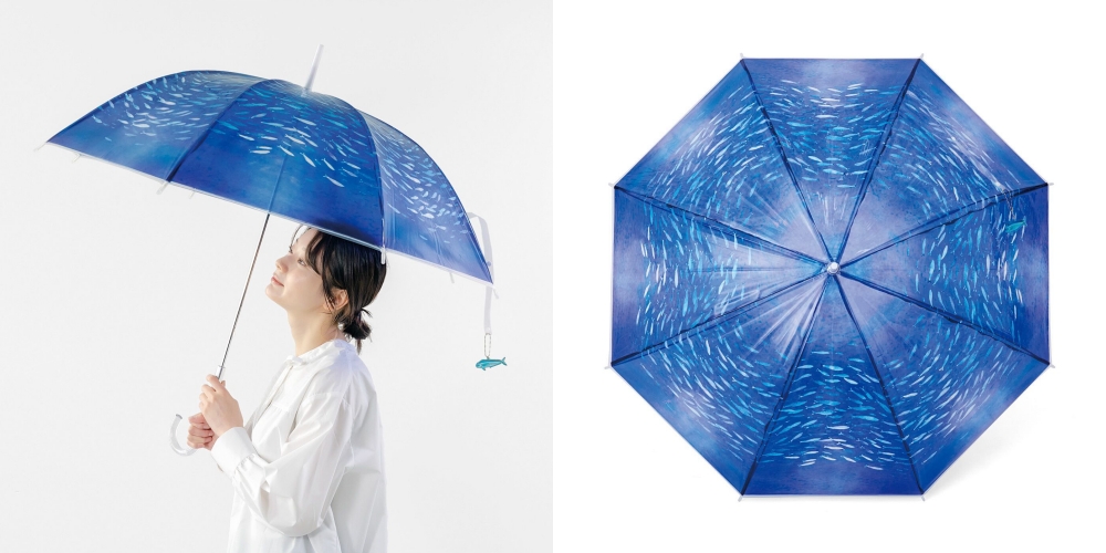 【felissimo】25. You+more! 沙丁魚龍捲風透明傘 情境圖