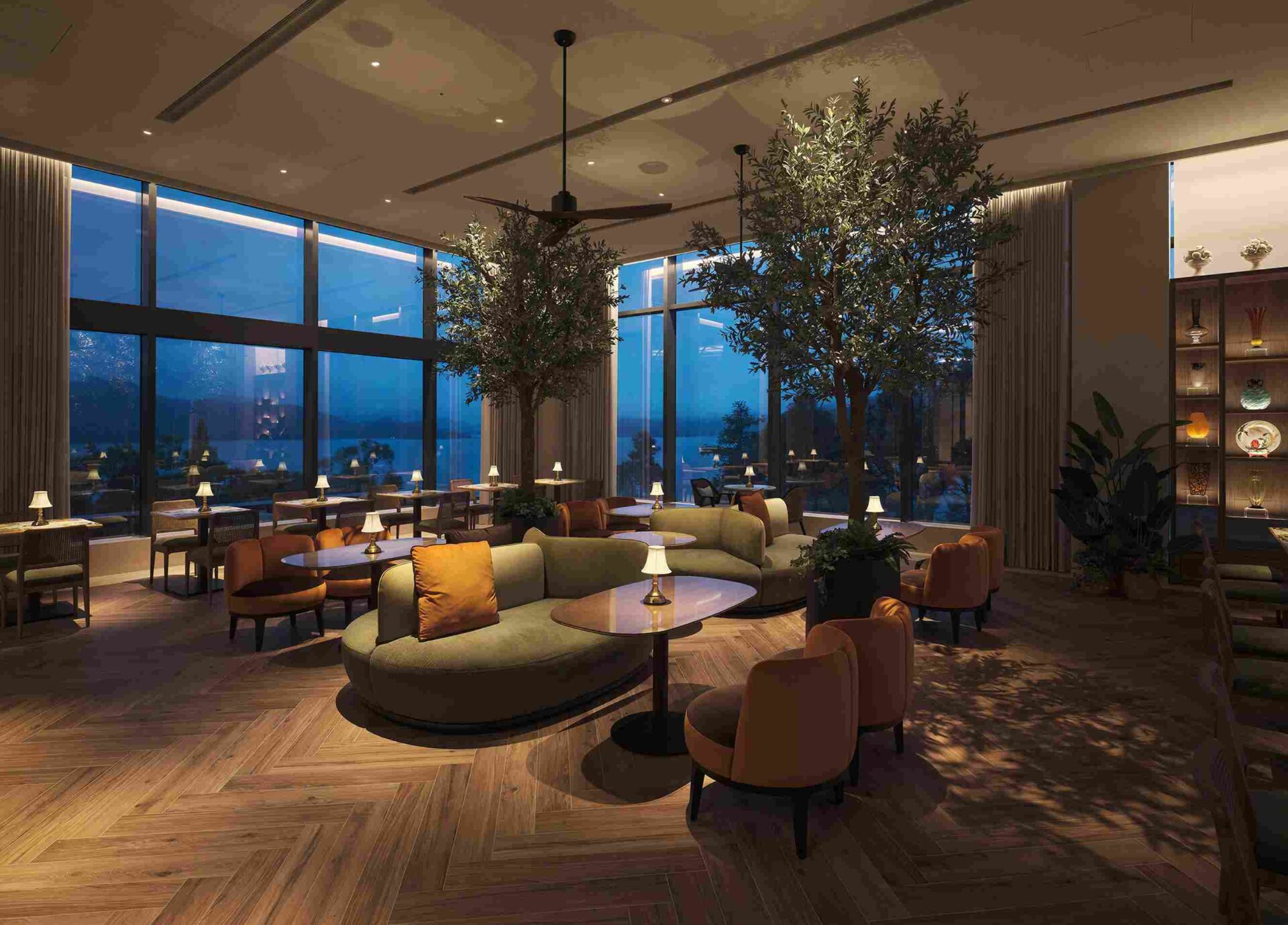 「雲水」行政酒廊擁有日月潭270度湖畔美景。 3