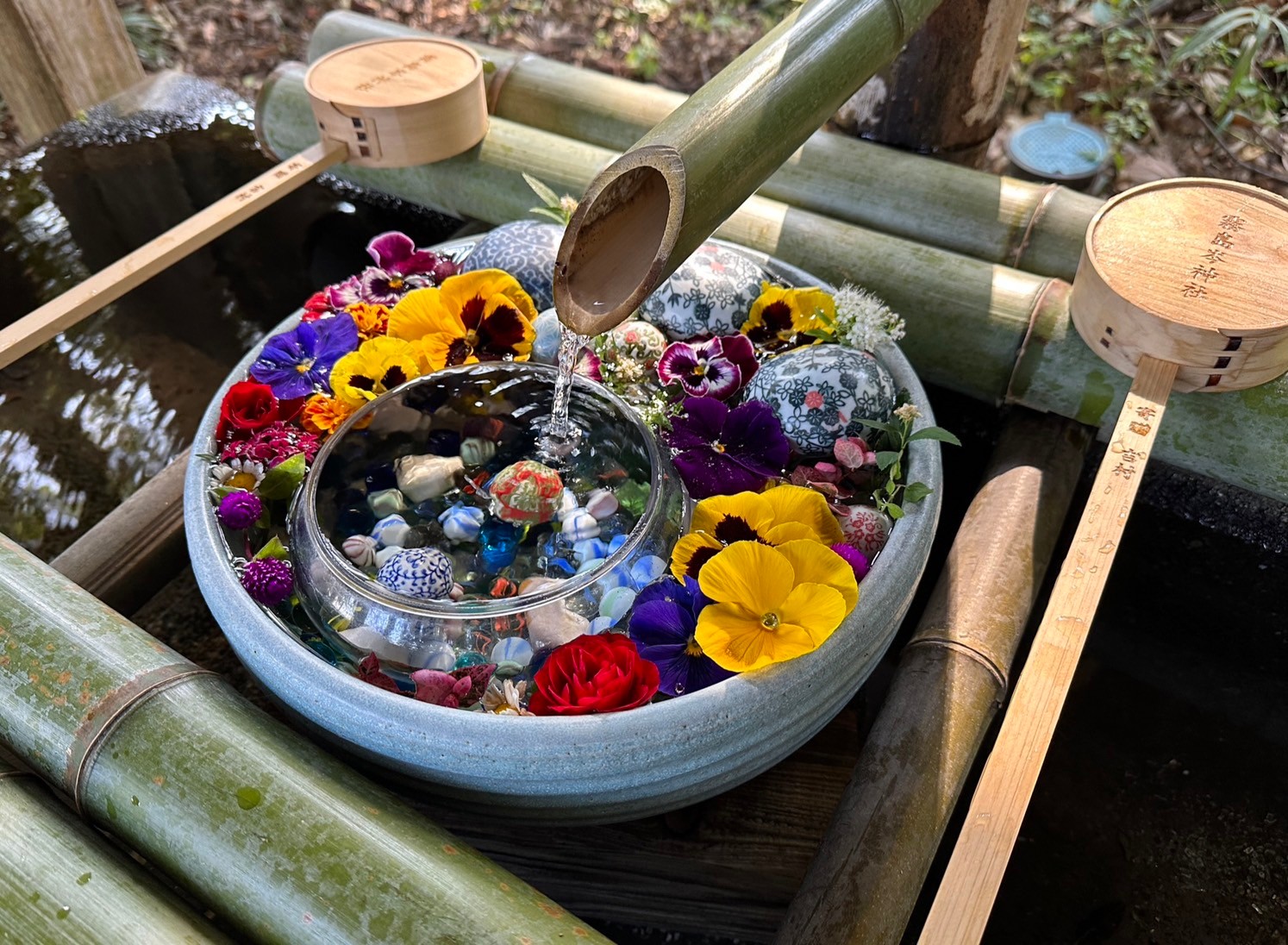 【遊日本有限公司】日本旅遊九州宮崎縣小林市霧島岑神社(花手水)