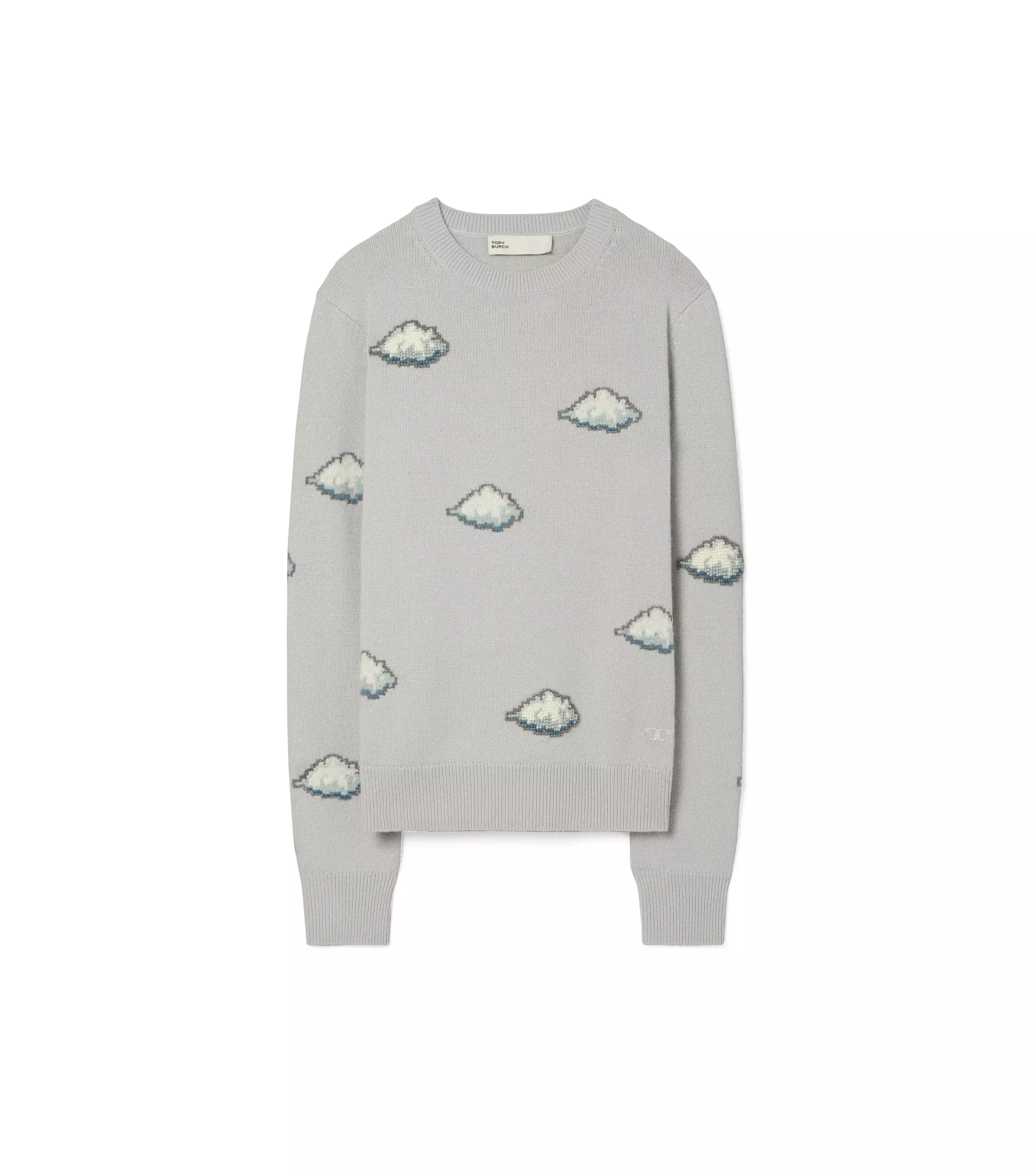 【tory Burch 】2024龍年新春系列tory Burch 龍年膠囊系列 羊絨雲朵套頭衫 (雲霧灰) Nt$29,900