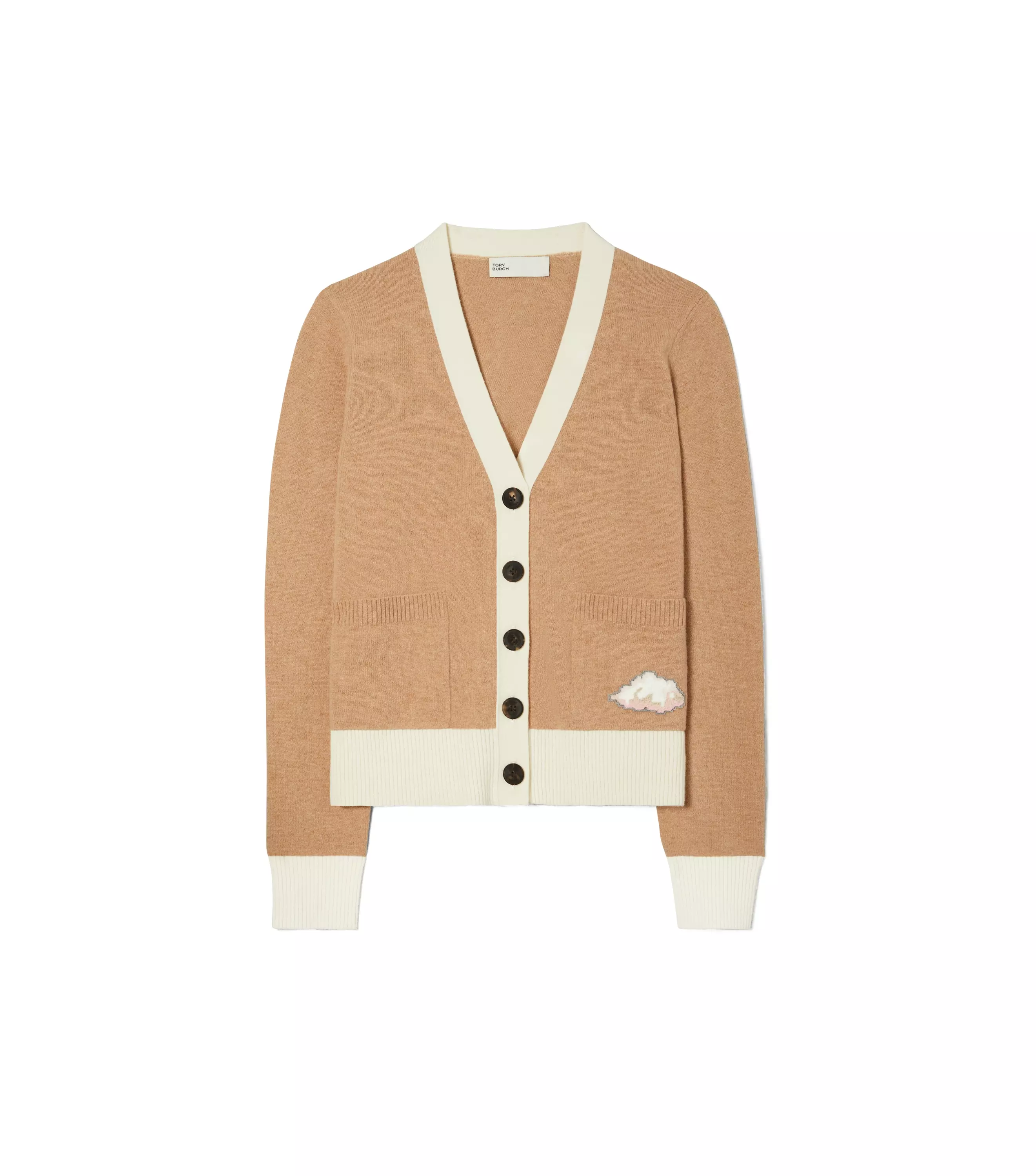 【tory Burch 】2024龍年新春系列tory Burch 龍年膠囊系列 雲朵開襟衫 (駱駝棕) Nt$24,900