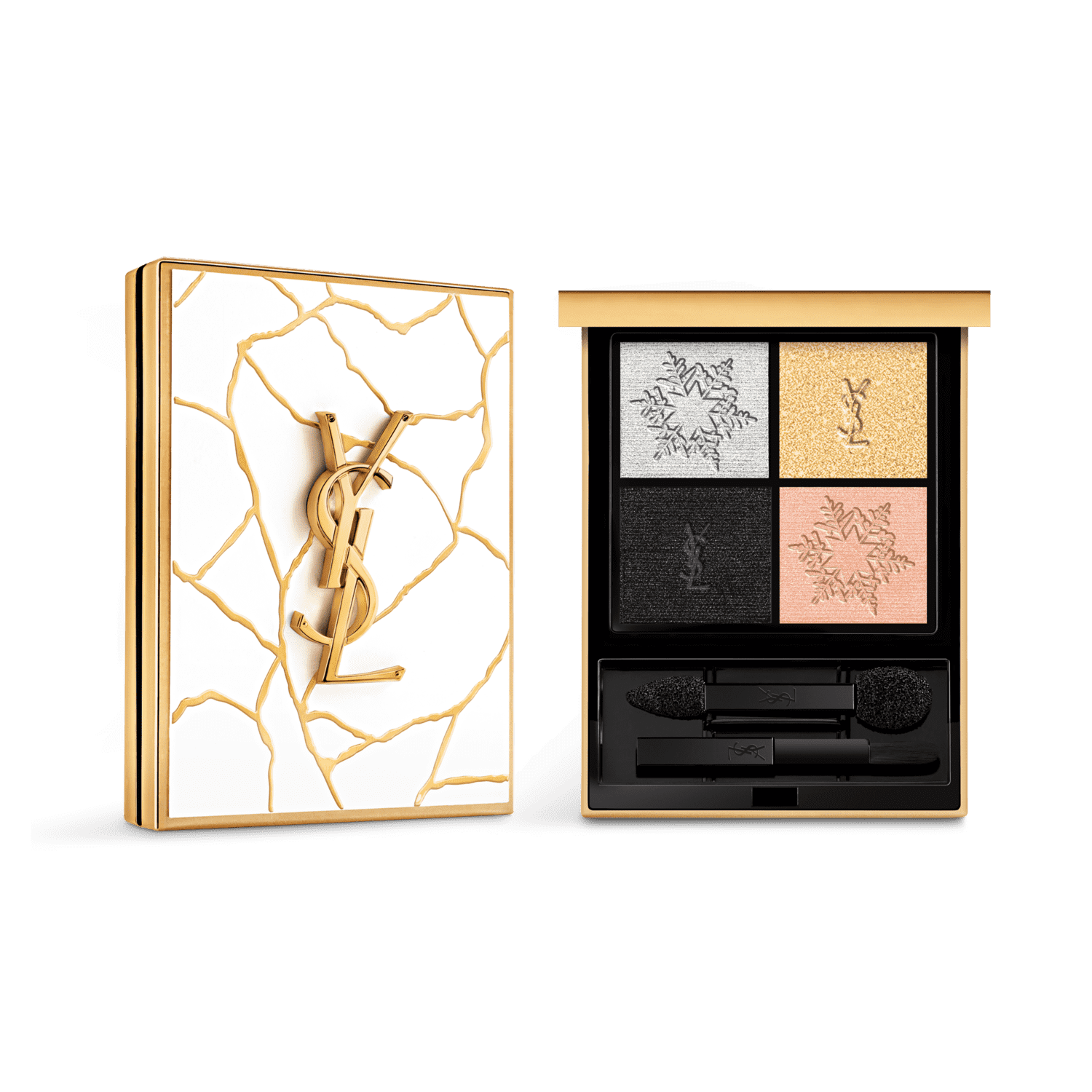 冬季化妝品推薦 3 2023【ysl 冽金聖誕系列 限量彩妝】產品圖 限量 時尚四色眼影盤 Nt 2,800