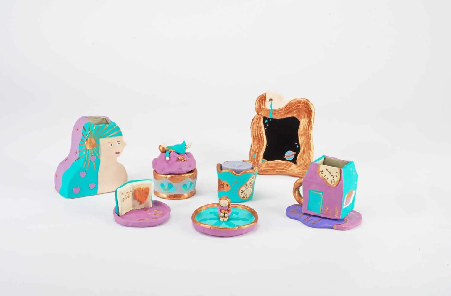 【naiting與她的創作】《來自夢境，看向陰暗面的你》畫作與家飾品設計。the Juice Zine 插畫群展於倫敦deptford Does Art藝廊展出 2