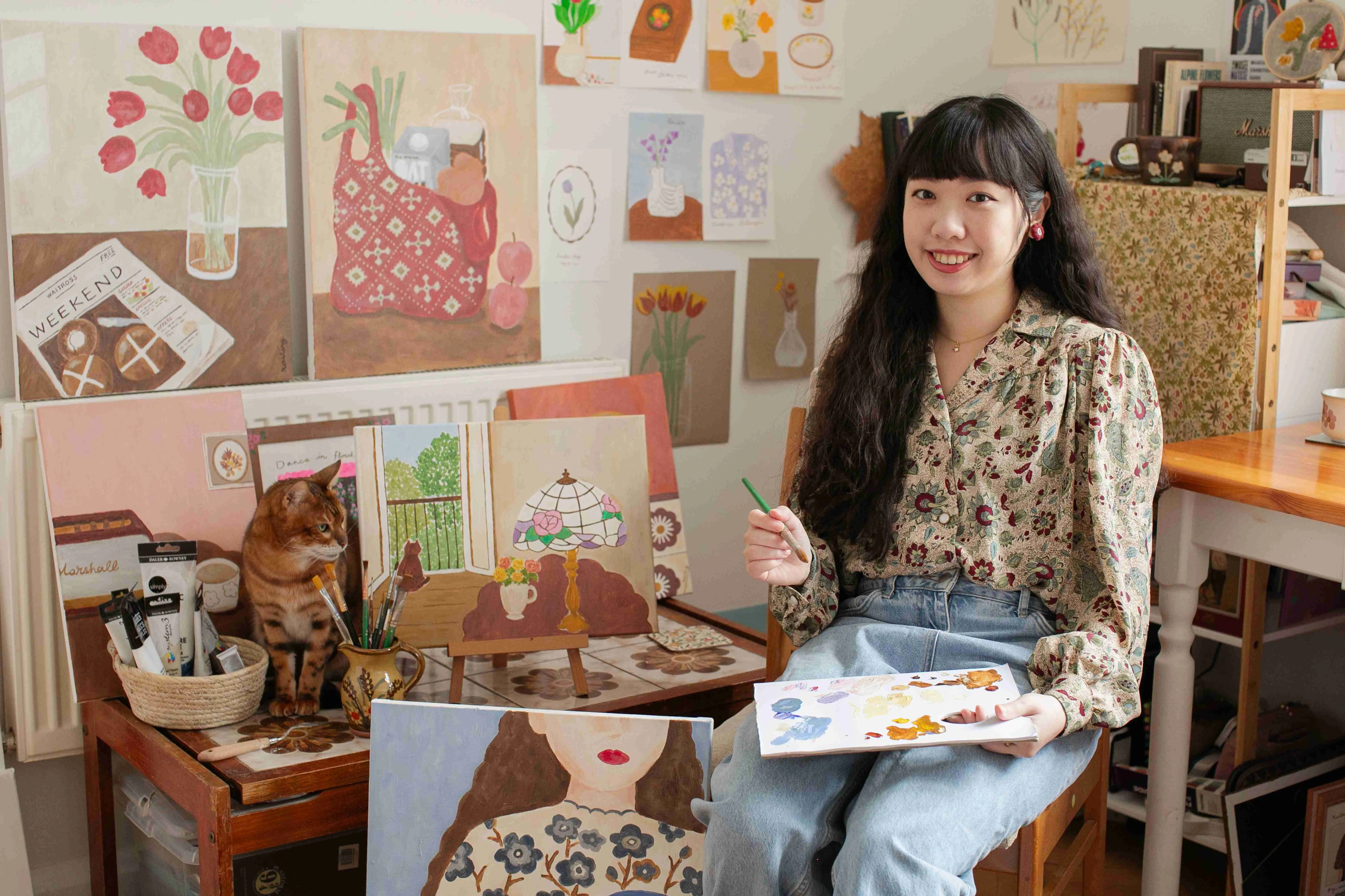 【naiting與她的創作】naiting在她倫敦的工作室。 Photo By Fanyu Cho(2)