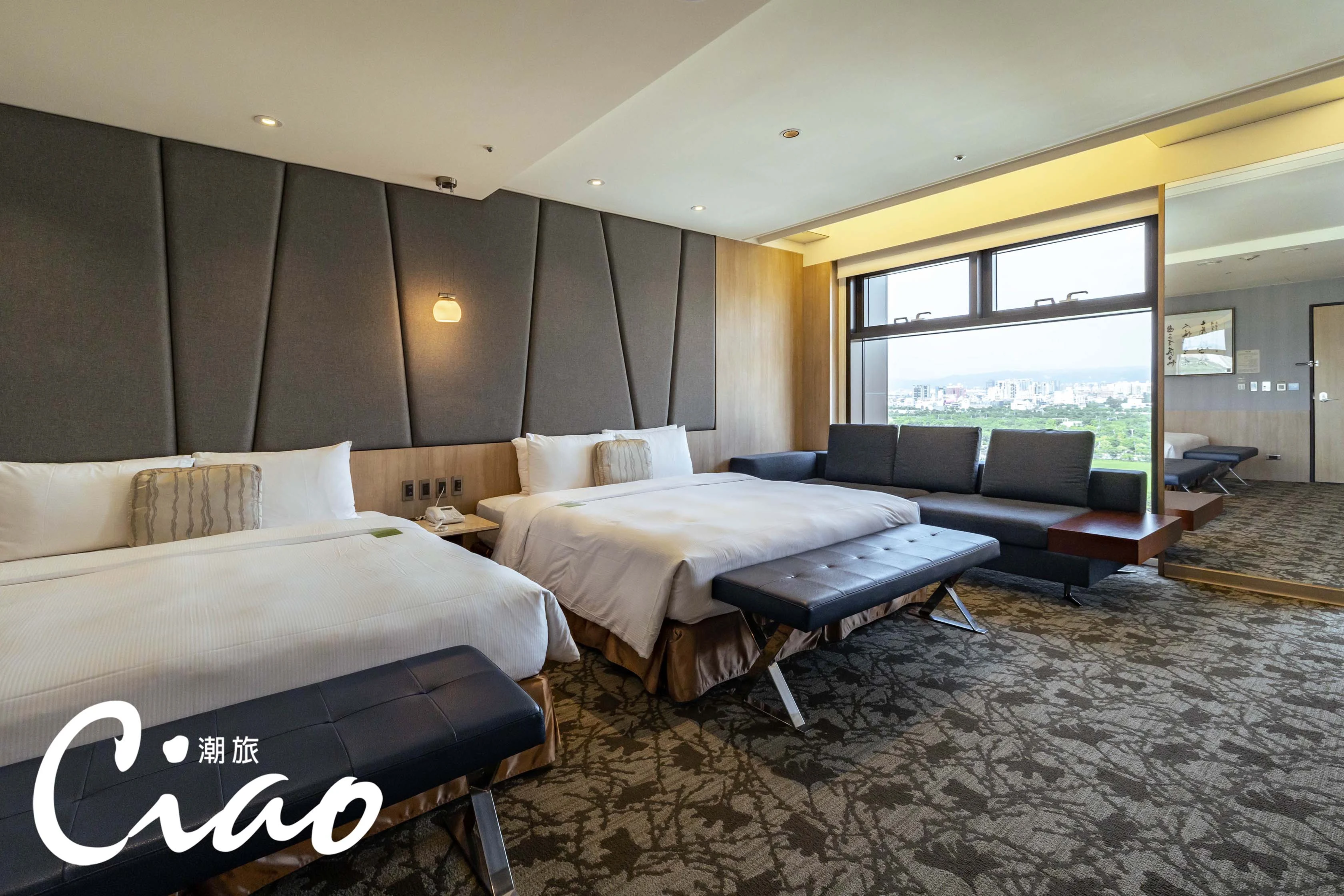 【浮雲客棧】豪華雙床家庭客房