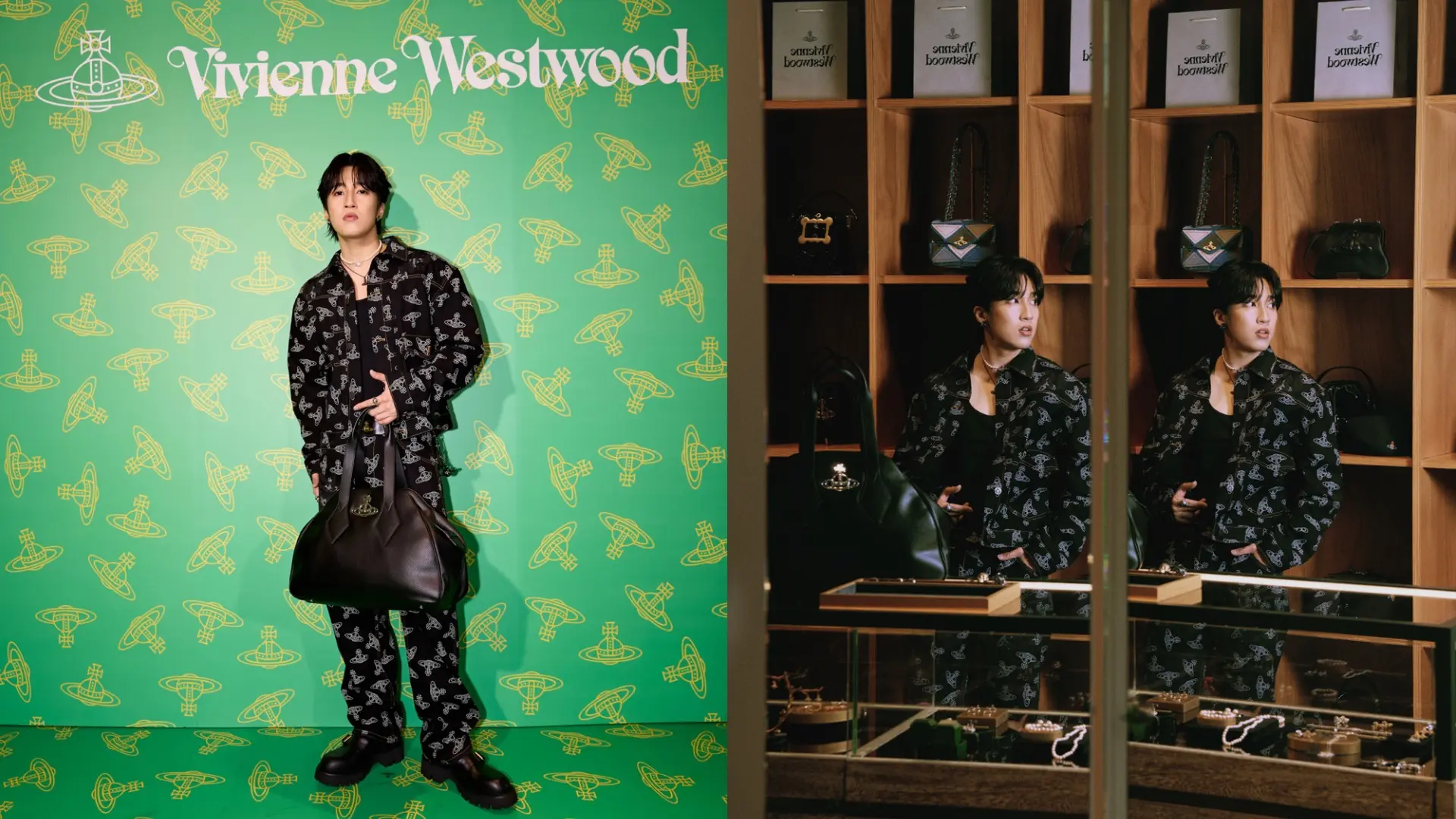 婁峻碩為vivienne Westwood站台