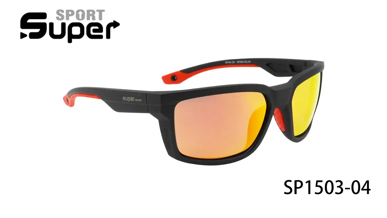寶島眼鏡super Sport 烈焰黑紅護眼框太陽眼鏡 黑帶紅1503