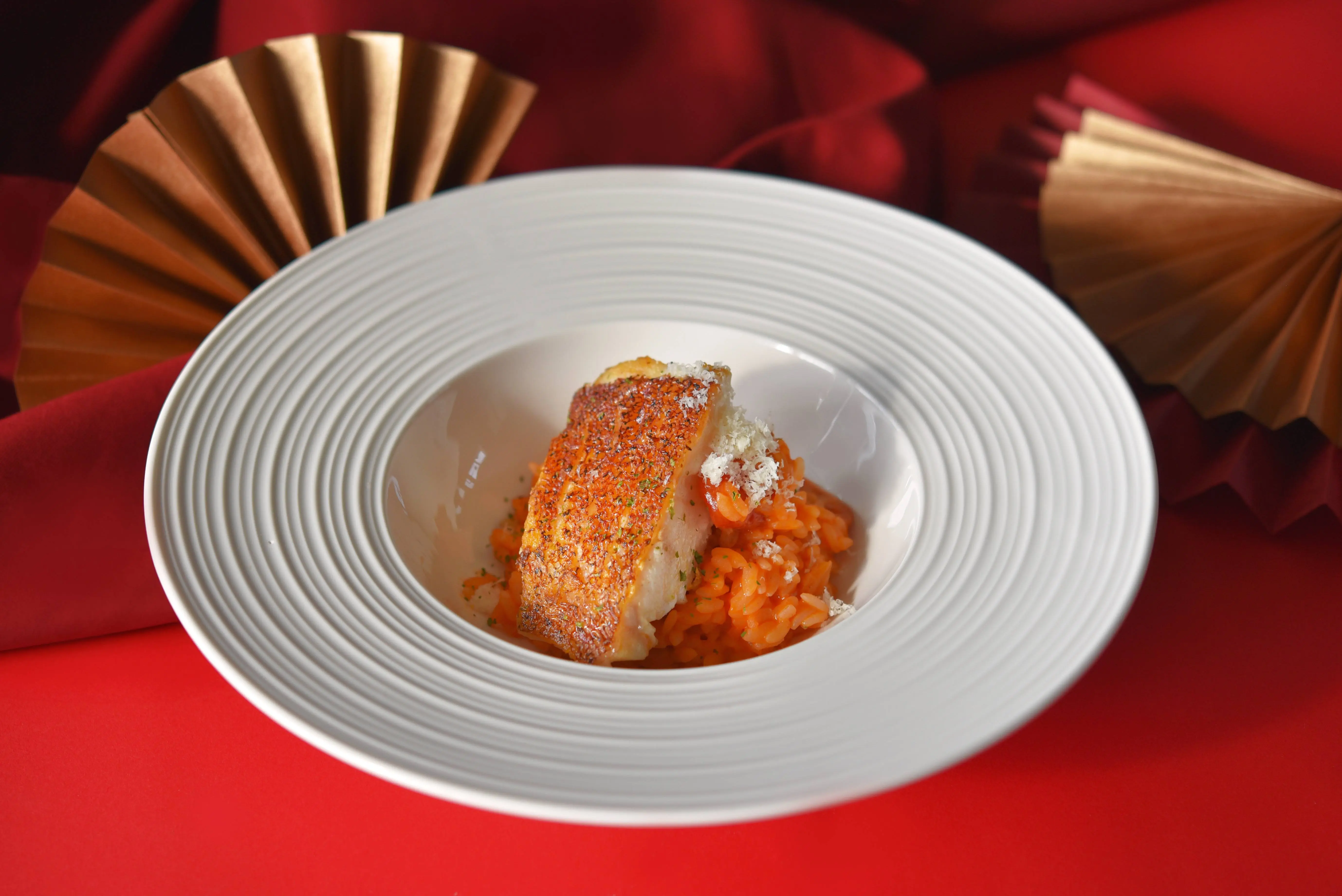 2025年菜推薦台中大毅老爺行旅zebra義式餐廳 炭烤石斑魚燉飯