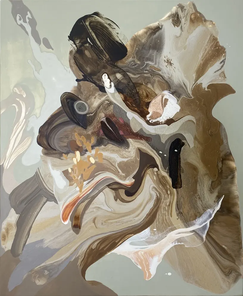 Top 10 十大亮點作品【李翡文 Li Fei Wen】《凝 Stillness》 布面壓克力 Acrylic On Cavas 72.5 X 60.5 Cm 2022