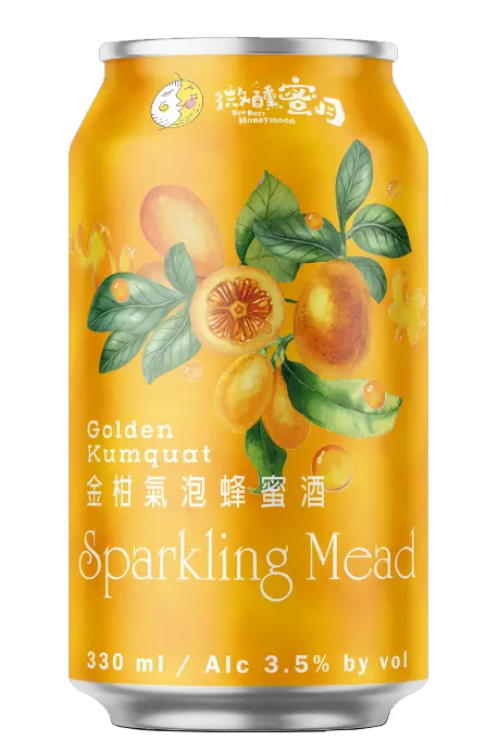 【臺灣國產水果原料酒】金柑氣泡蜂蜜酒