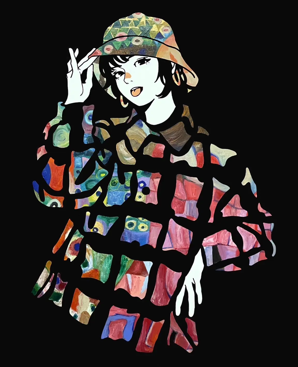 Top 10 十大亮點作品【narcolepsy1999】《春霞／spring Haze》 丙烯酸画布 Acrylic On Canvas 65.2 × 53 ×2.2 Cm 2024