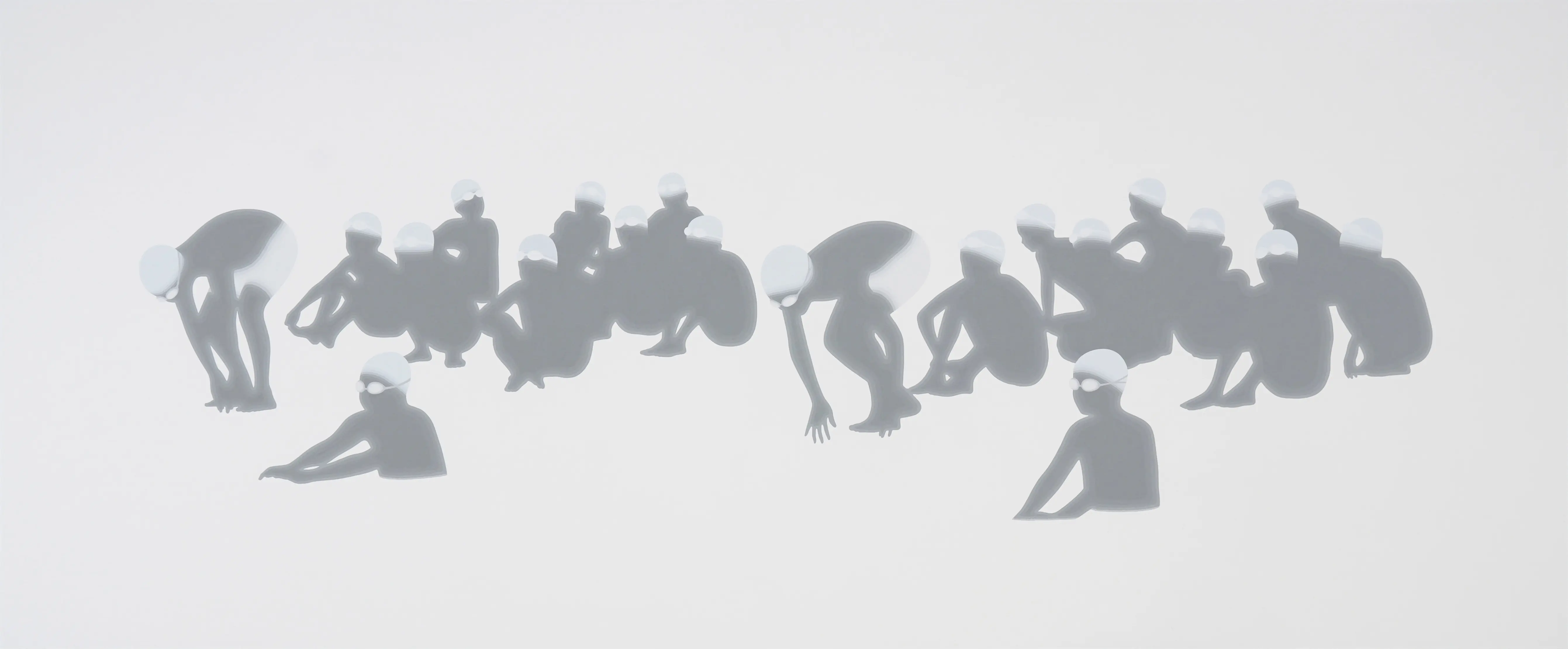 Top 10 十大亮點作品【國本泰英 Yasuhide Kunimoto】 《swimmer》 壓克力畫 80.3 X 194 Cm 2023