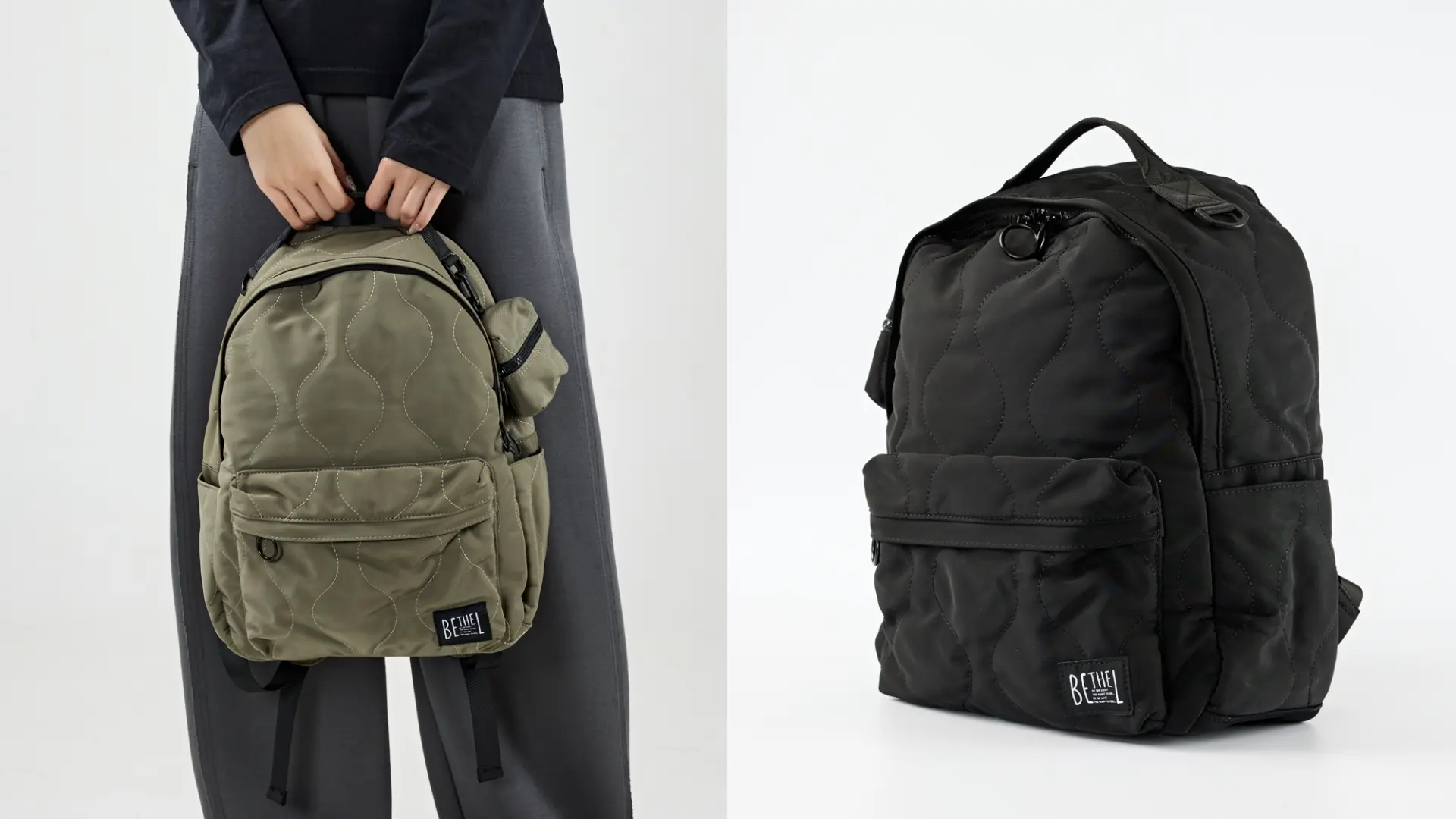 10 Bethel繡線拉鍊後背包 2色 售價2500