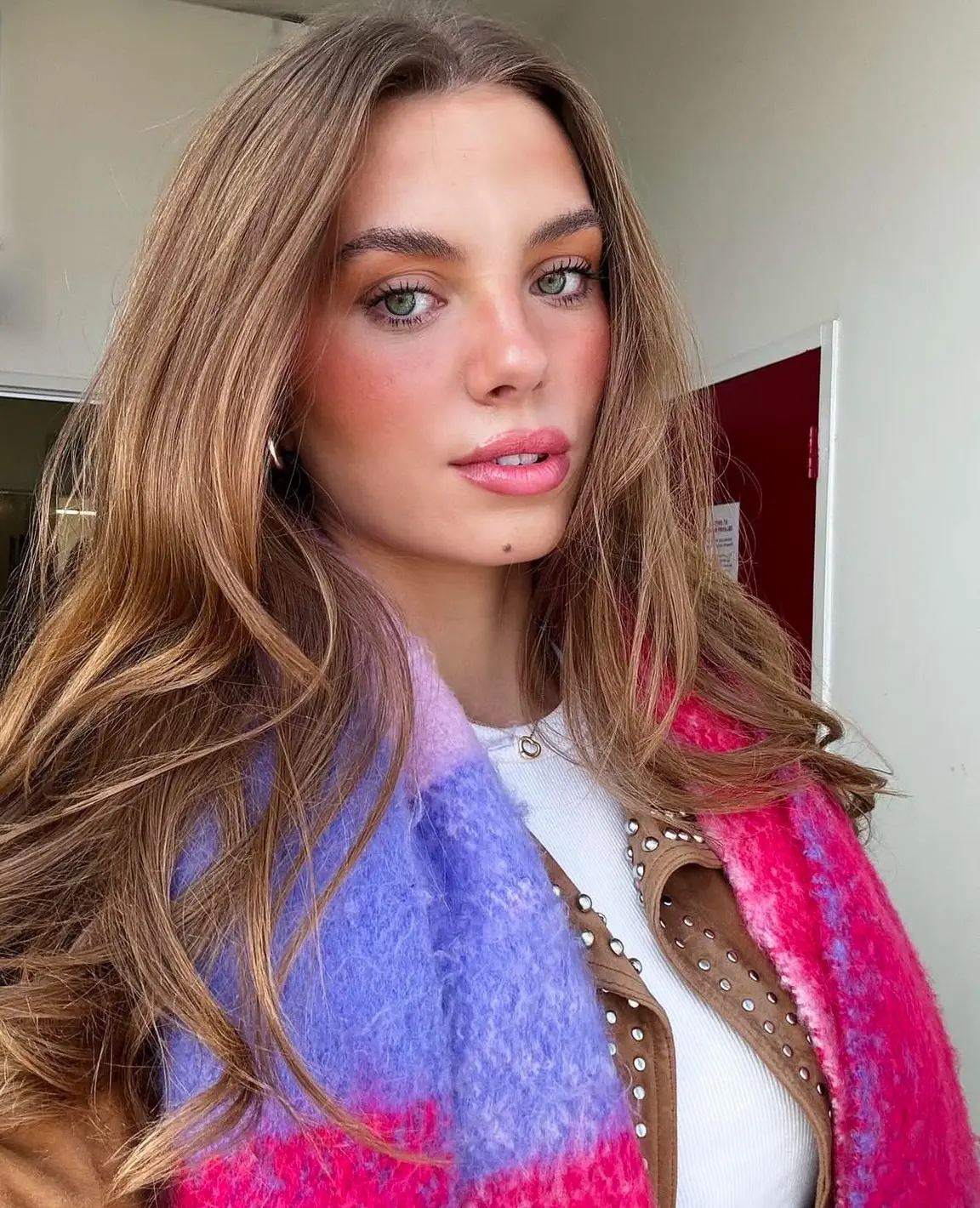 2025美式妝容趨勢【ig Caitlincarmichael】玻璃唇妝範例