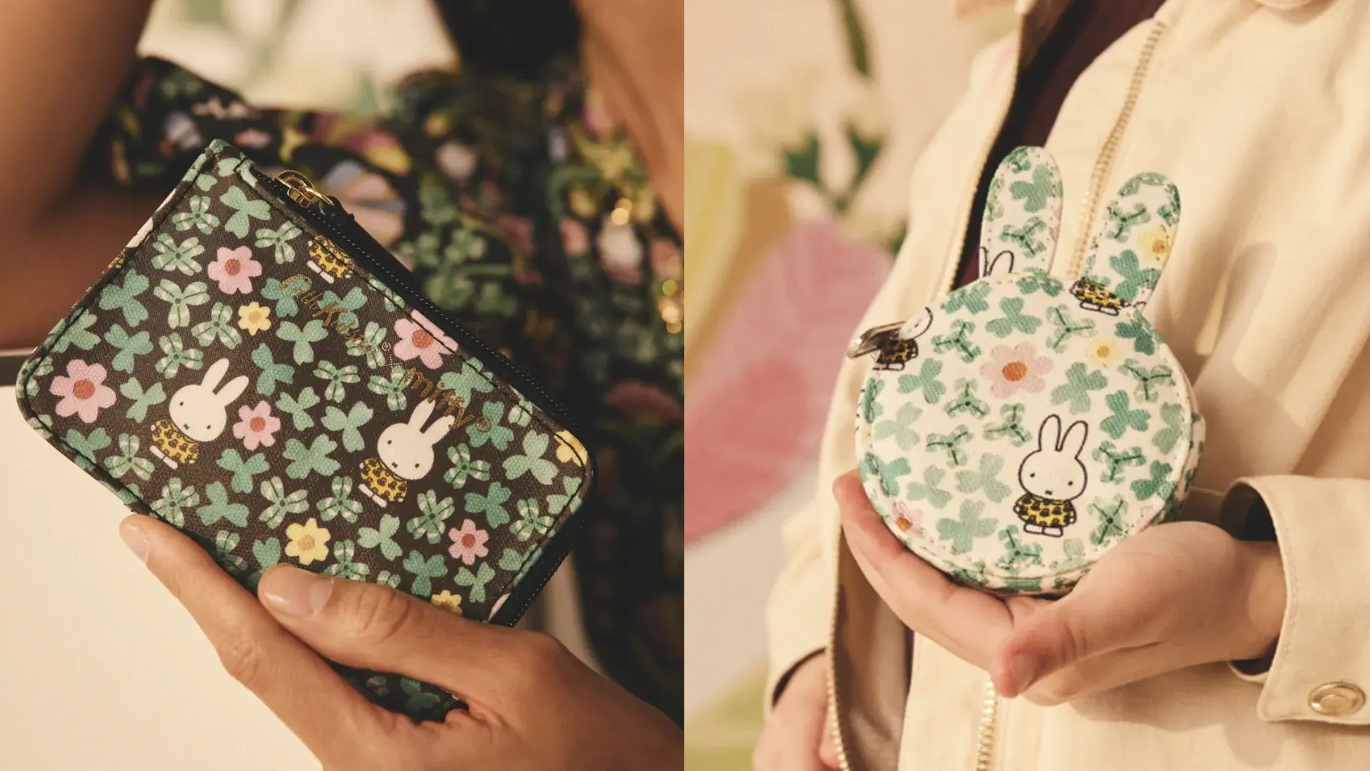 Cath Kidston X Miffy米飛兔 70週年聯名 Miffy Ditsy 米飛兔聯名票卡零錢鑰匙包 Nt1680 米飛兔聯名兔耳兒童零錢包 Nt950