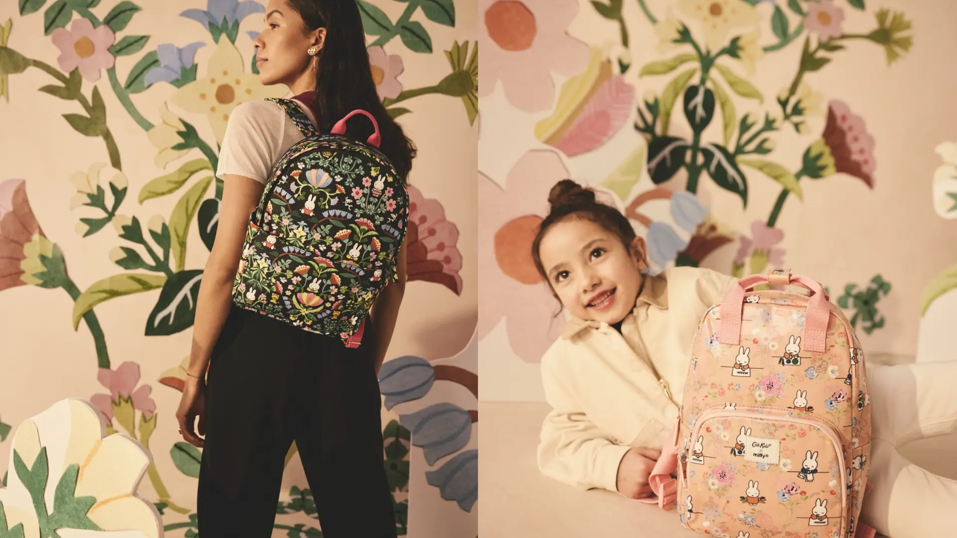 Cath Kidston X Miffy米飛兔 70週年聯名 Create With Miffy 米飛兔聯名入門款雙層後背包 Nt4280miffy Canvas 米飛兔聯名中童環保拉鍊後背包 Nt2680