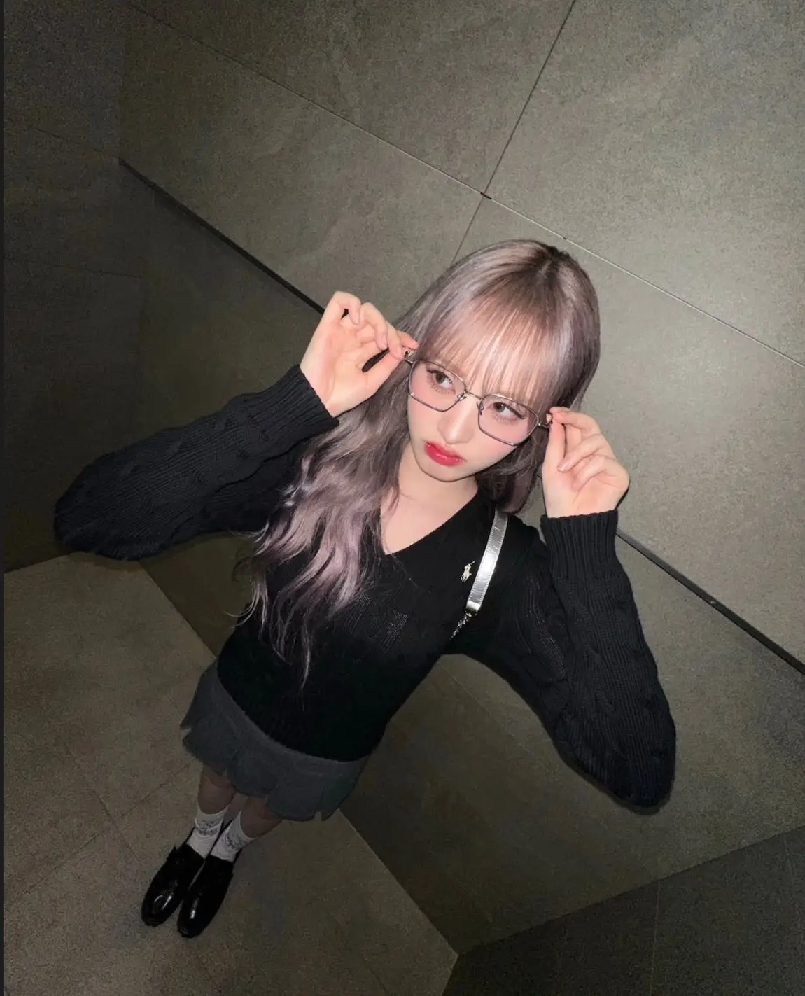 2025流行眼鏡趨勢 韓星同款【ig Liz.yeyo】方框細邊眼鏡