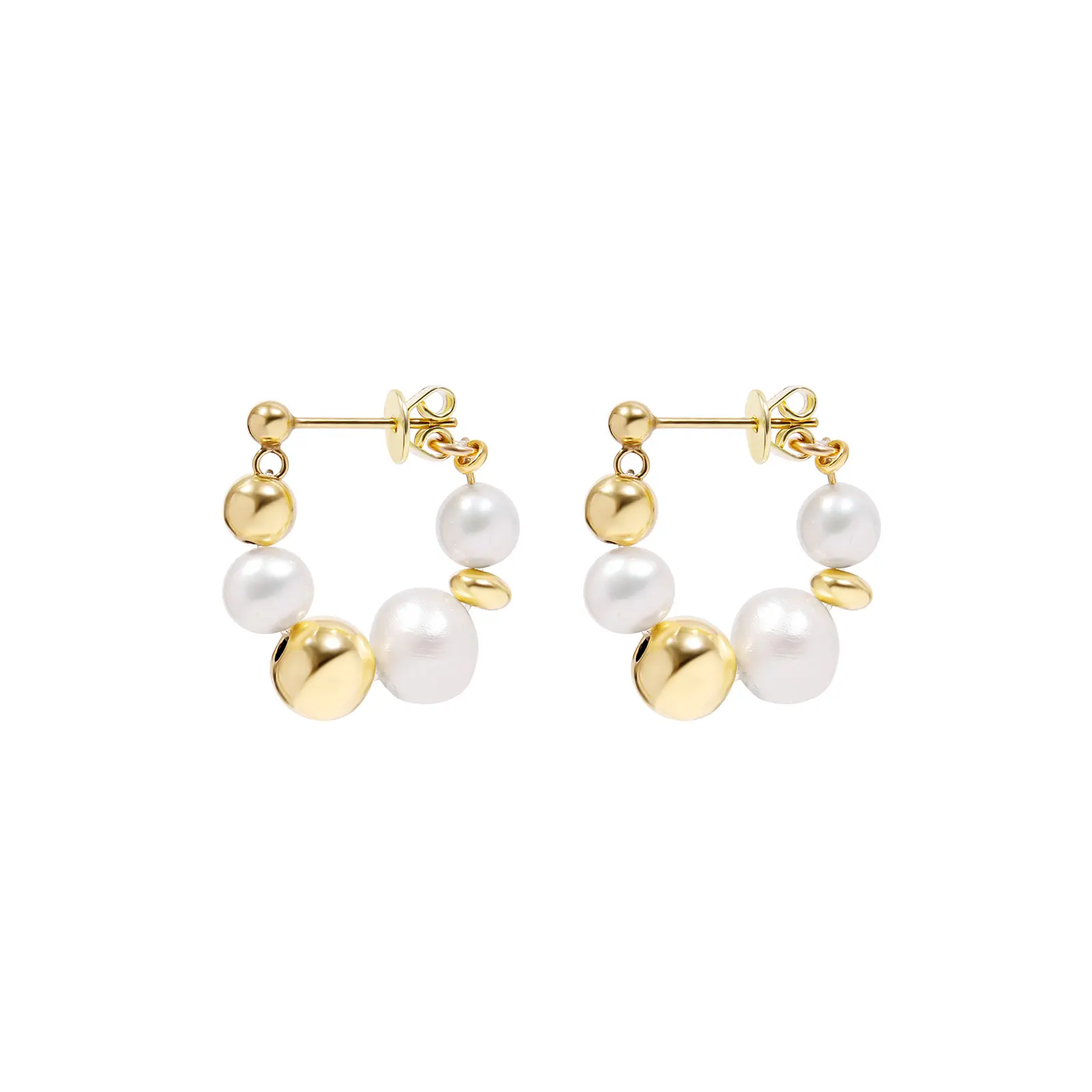 Glow｜14k合金流光珍珠耳環