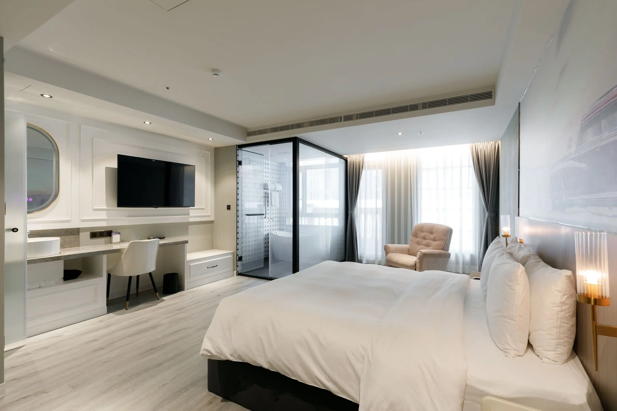 在林口，遇見生活的節奏新北林口爵怡溫德姆酒店【text 林口爵怡溫德姆酒店 Photo Diamond Lin】經典標準單人房。