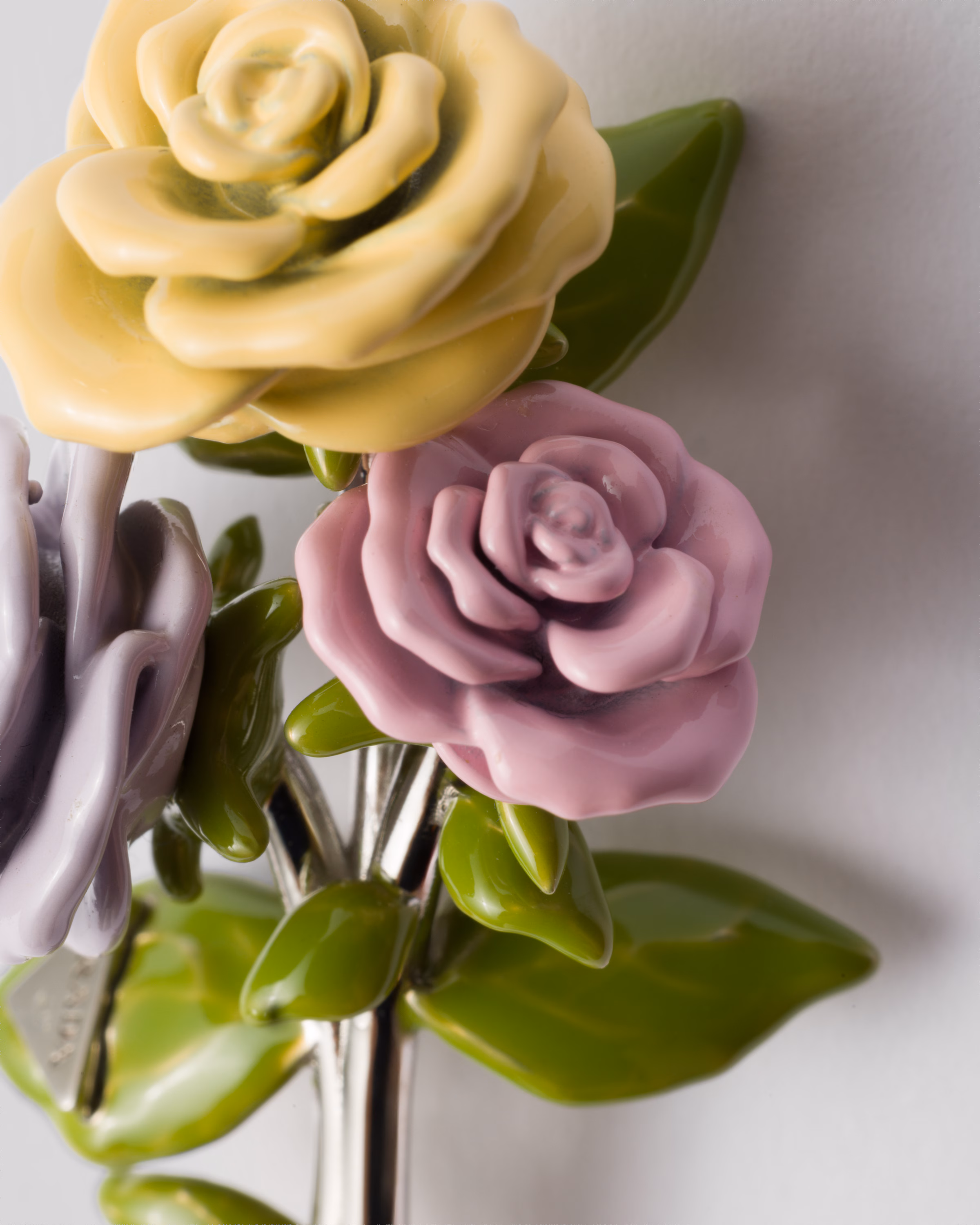 Prada Enameled Metal Brooch