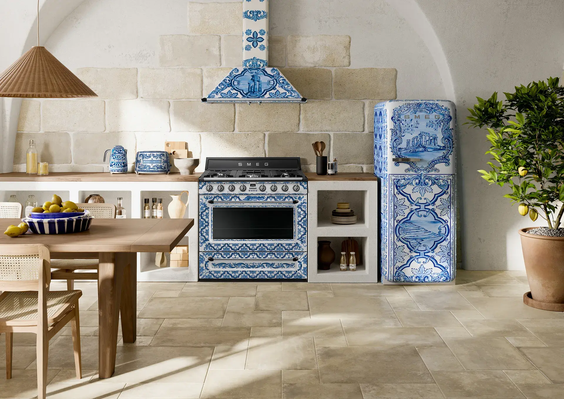 Smeg 聯名 Dolce Gabbana Blu Mediterraneo 藍色地中海系列 居家美學 精品餐廚用品1