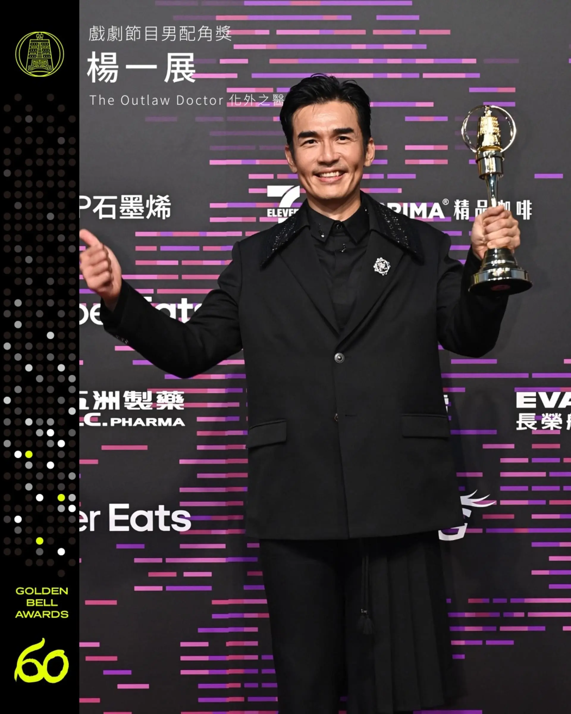 【金鐘獎】金鐘60戲劇類得獎名單 男配角獎 楊一展