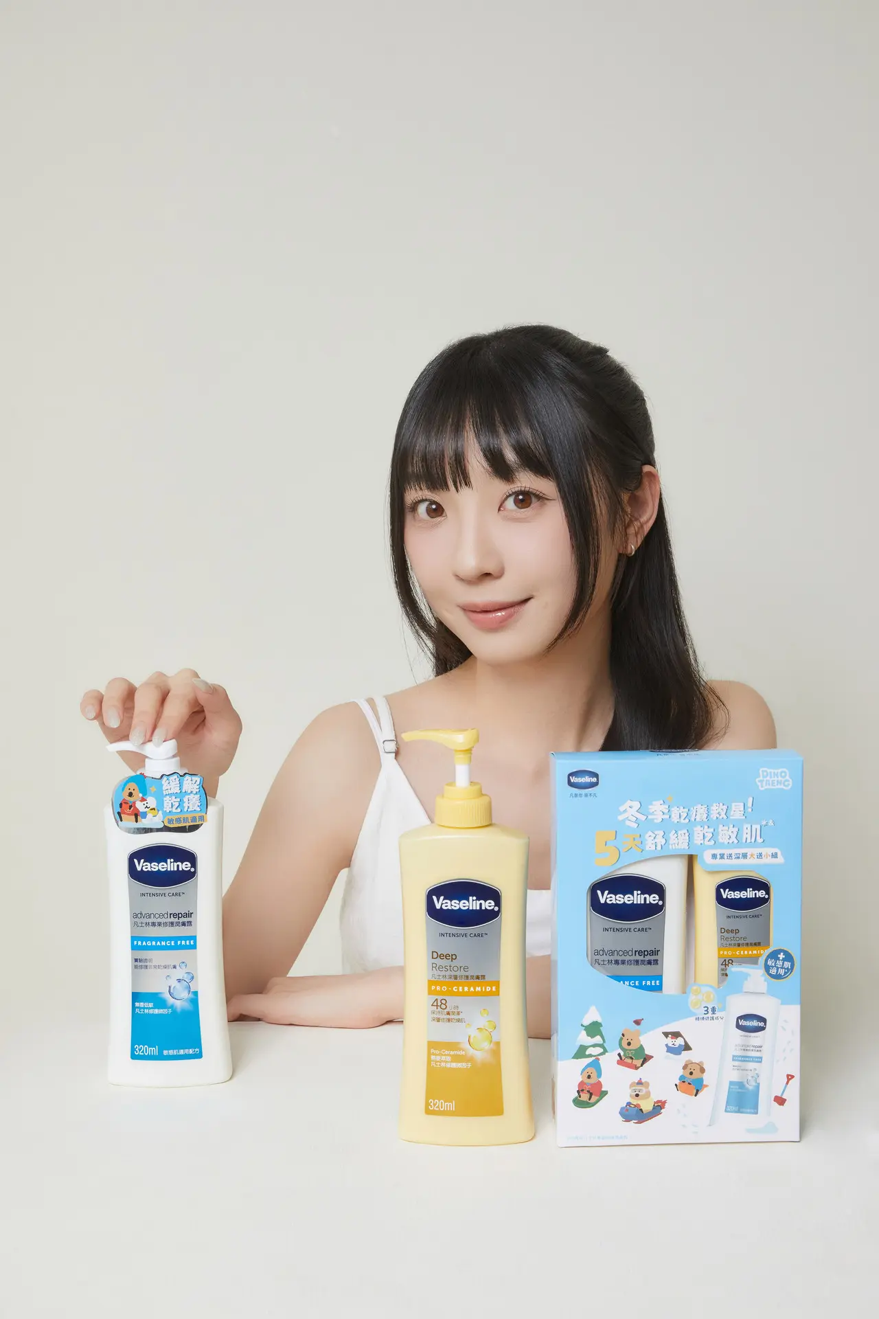 凡士林攜手超人氣ip 「dinotaeng」，打造冬日療癒限定組 7